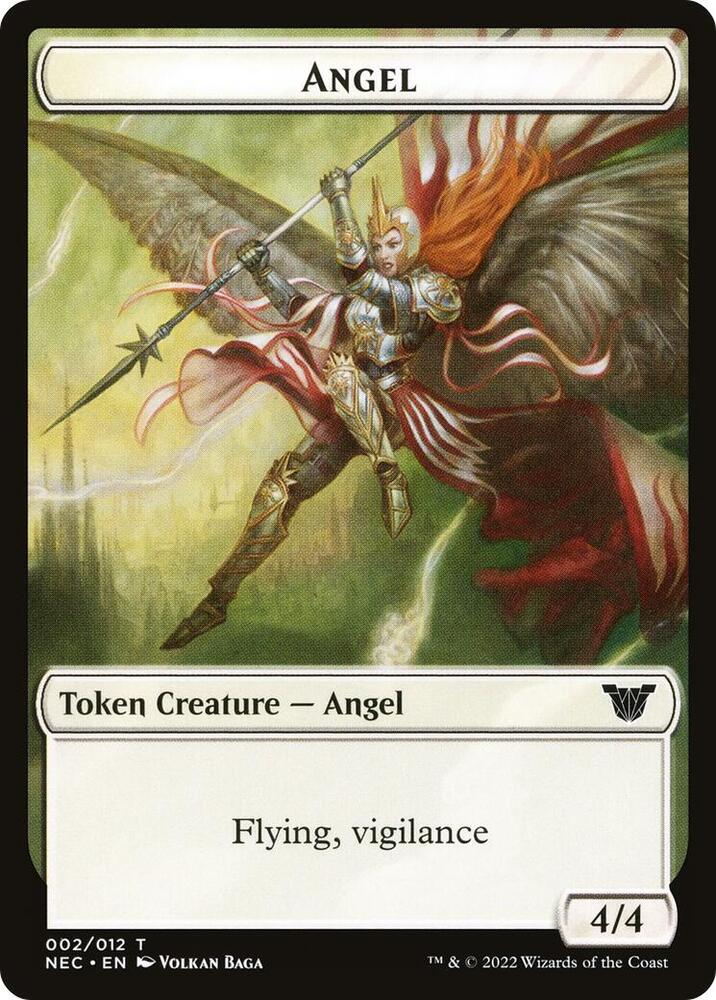 Angel // Elephant Double-Sided Token [Kamigawa: Neon Dynasty Commander Tokens]