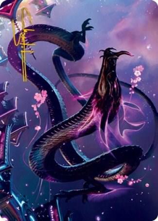 Junji, the Midnight Sky 1 Art Card (Gold-Stamped Signature) [Kamigawa: Neon Dynasty Art Series]