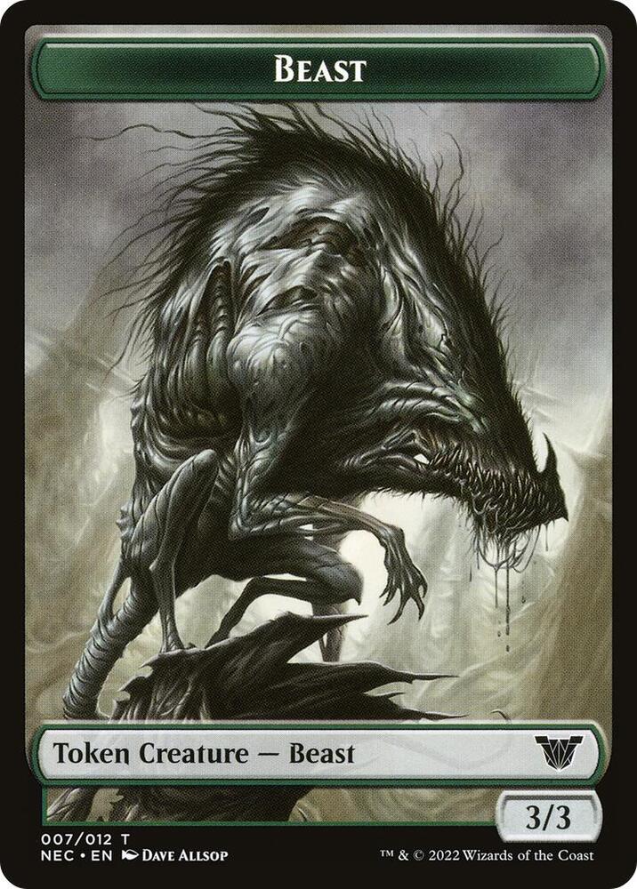 Beast // Treasure Double-Sided Token [Kamigawa: Neon Dynasty Commander Tokens]