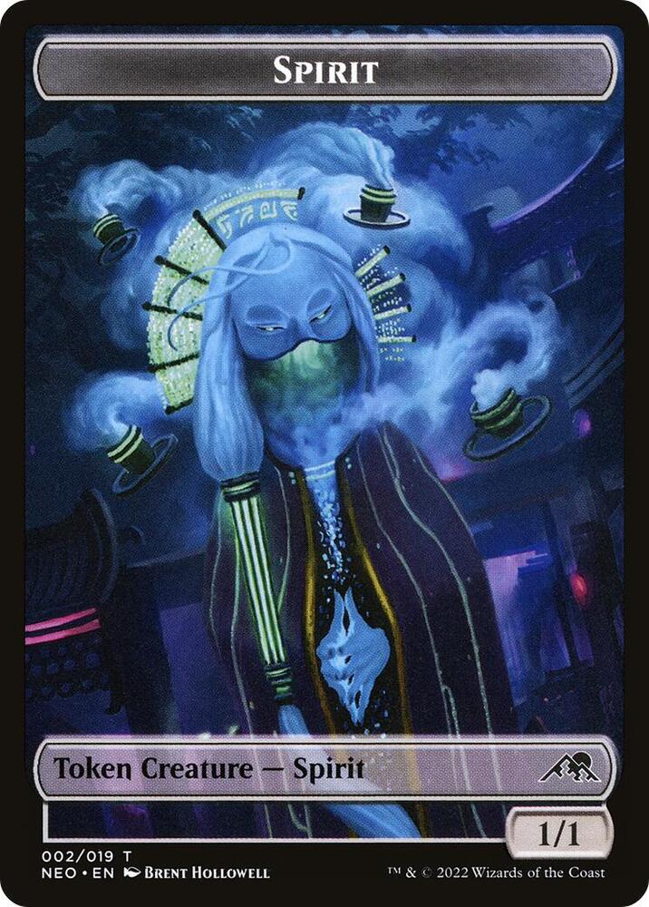 Spirit (002) // Treasure Double-Sided Token [Kamigawa: Neon Dynasty Tokens]