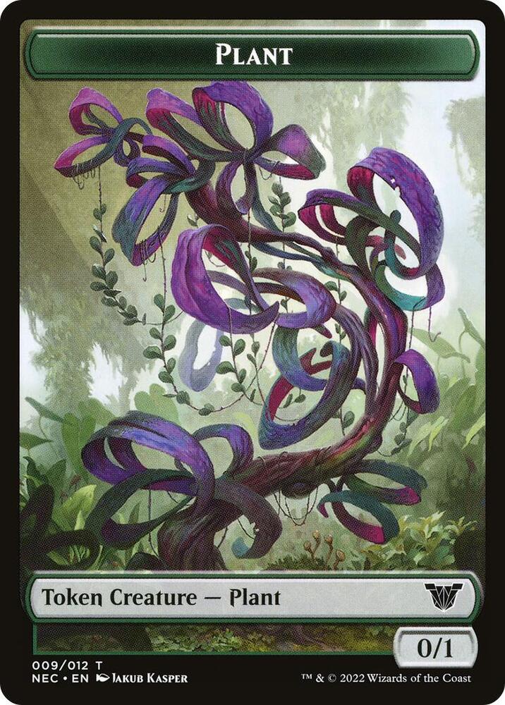 Plant // Treasure Double-Sided Token [Kamigawa: Neon Dynasty Commander Tokens]