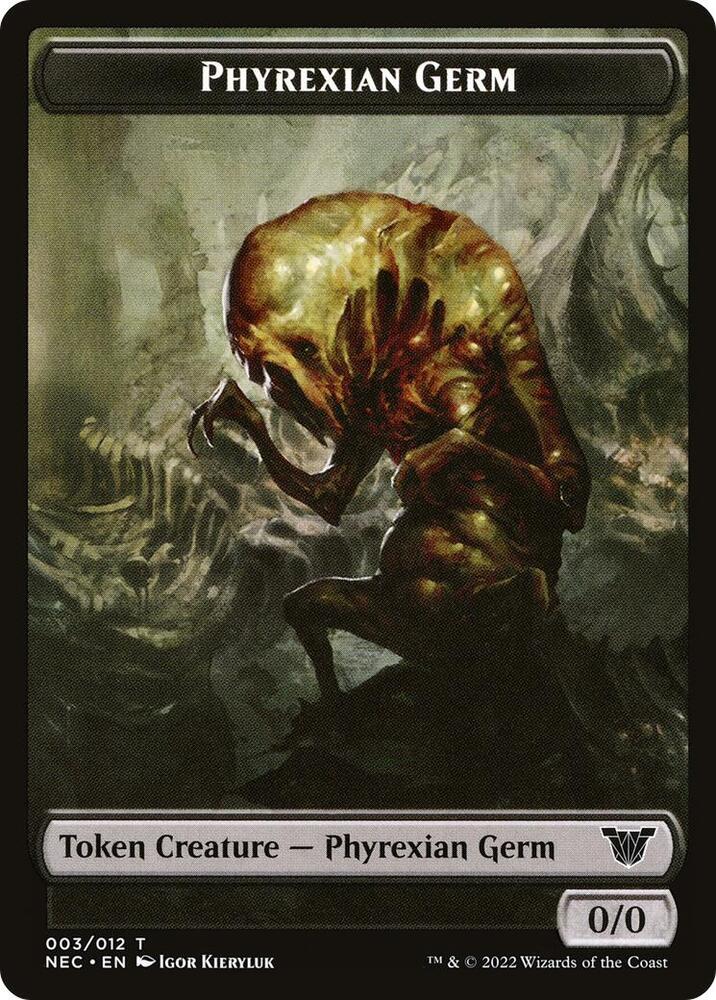 Phyrexian Germ // Spirit (002) Double-Sided Token [Kamigawa: Neon Dynasty Commander Tokens]