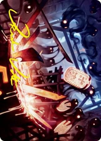 Smoke Spirits' Aid Art Card (Gold-Stamped Signature) [Kamigawa: Neon Dynasty Art Series]