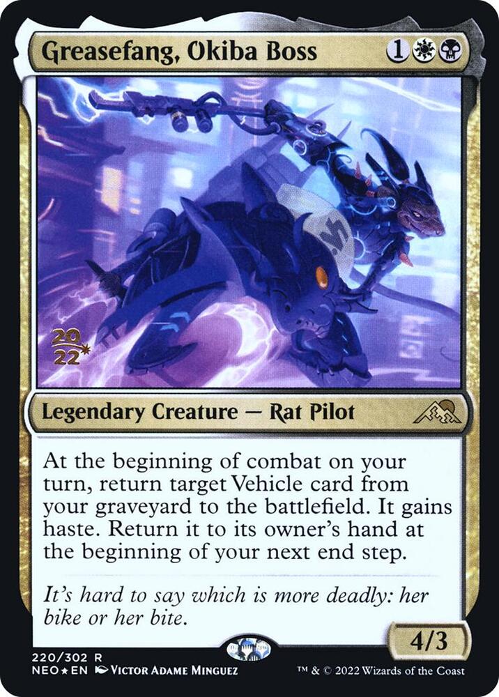 Greasefang, Okiba Boss [Kamigawa: Neon Dynasty Prerelease Promos]