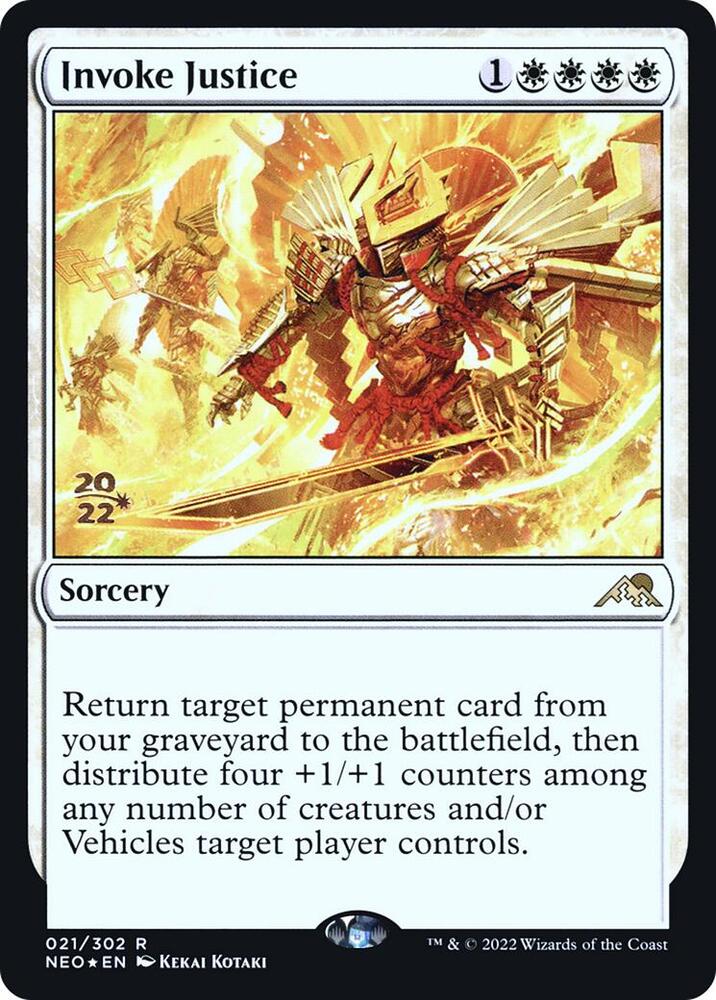 Invoke Justice [Kamigawa: Neon Dynasty Prerelease Promos]