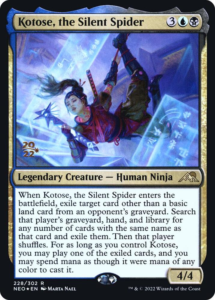 Kotose, the Silent Spider [Kamigawa: Neon Dynasty Prerelease Promos]