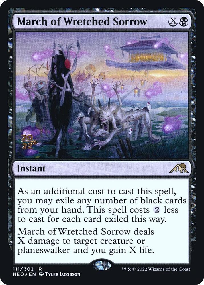 March of Wretched Sorrow [Kamigawa: Neon Dynasty Prerelease Promos]