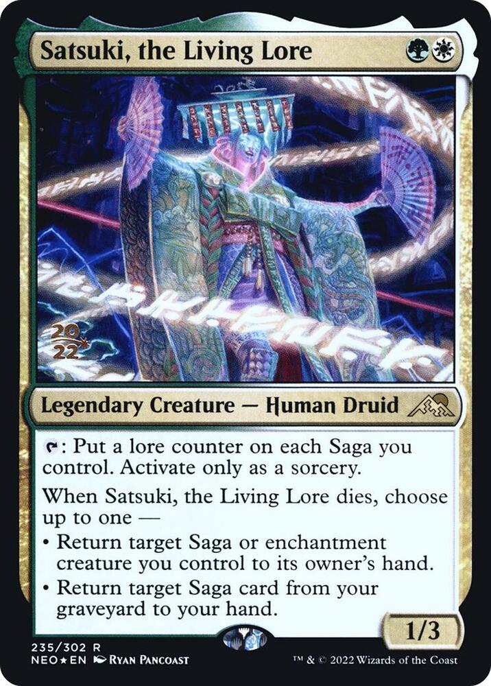 Satsuki, the Living Lore [Kamigawa: Neon Dynasty Prerelease Promos]