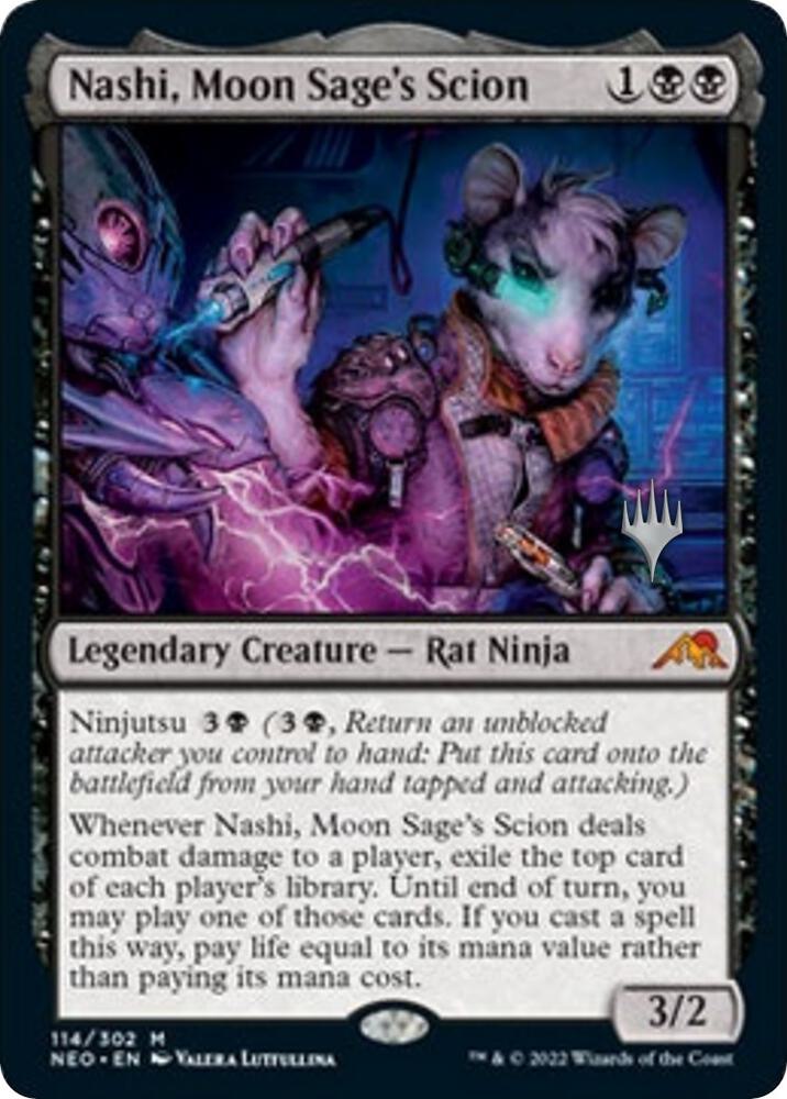 Nashi, Moon Sage's Scion (Promo Pack) [Kamigawa: Neon Dynasty Promos]