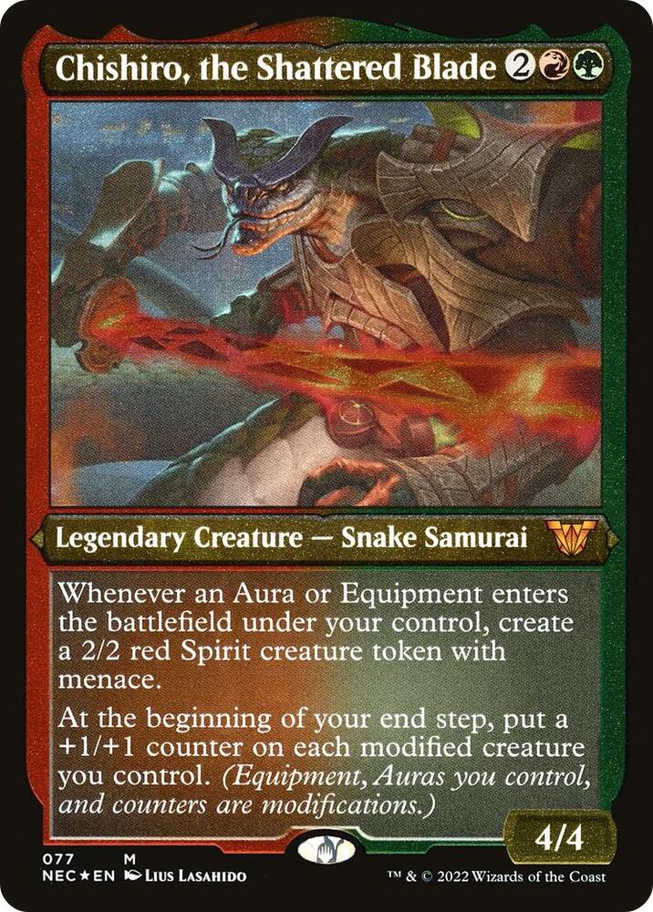 Chishiro, the Shattered Blade (Showcase Display Commander) [Kamigawa: Neon Dynasty Commander]
