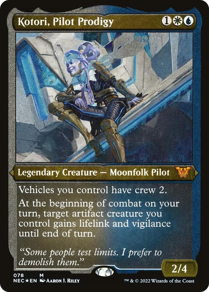 Kotori, Pilot Prodigy (Showcase Display Commander) [Kamigawa: Neon Dynasty Commander]