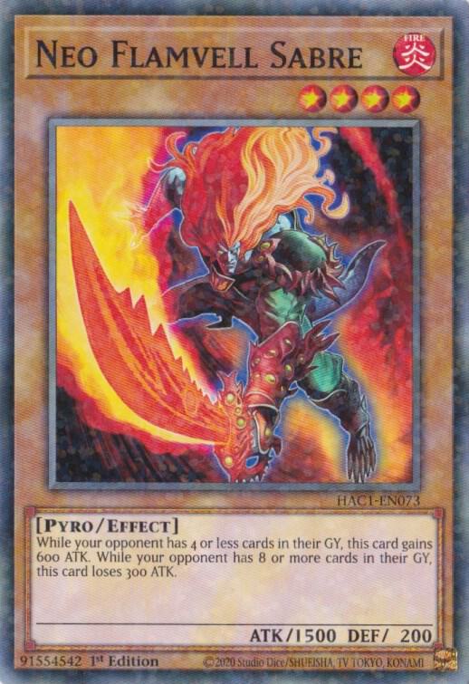 Neo Flamvell Sabre (Duel Terminal) [HAC1-EN073] Parallel Rare