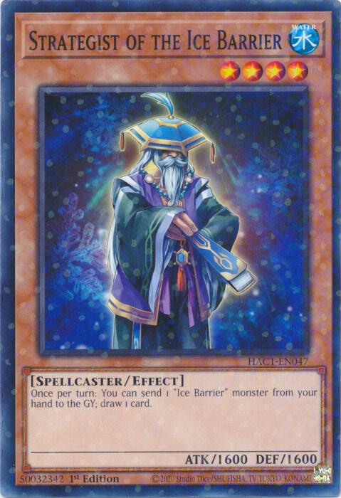 Strategist of the Ice Barrier (Duel Terminal) [HAC1-EN047] Parallel Rare