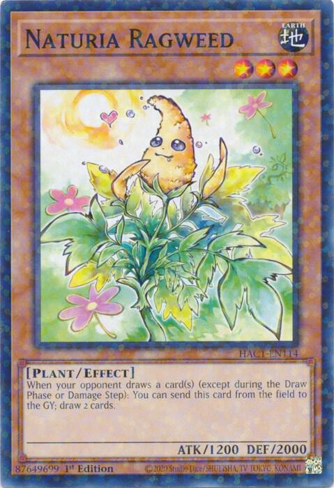 Naturia Ragweed (Duel Terminal) [HAC1-EN114] Parallel Rare