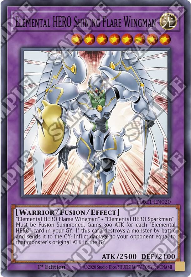Elemental HERO Shining Flare Wingman [HAC1-EN020] Common