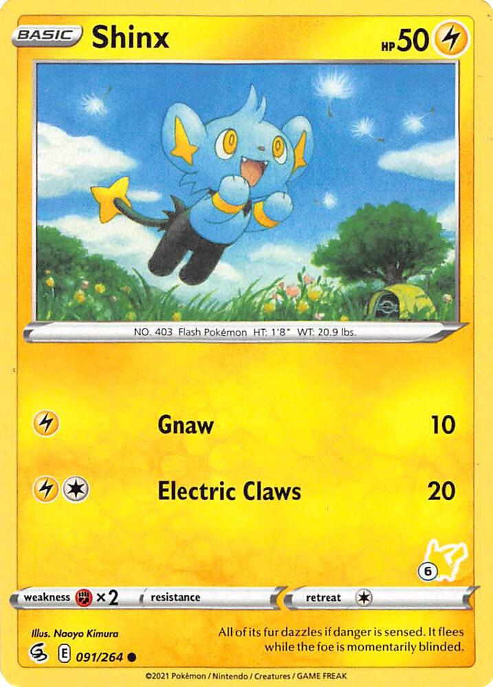 Shinx (091/264) (Pikachu Stamp #6) [Battle Academy 2022]