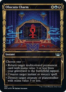 Obscura Charm (Showcase Golden Age Gilded Foil) [Streets of New Capenna]