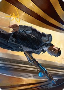 Backup Agent Art Card (Gold-Stamped Signature) [Streets of New Capenna Art Series]