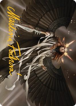 Angel of Suffering Art Card (Gold-Stamped Signature) [Streets of New Capenna Art Series]