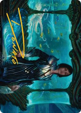 Lagrella, the Magpie Art Card (Gold-Stamped Signature) [Streets of New Capenna Art Series]