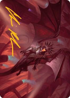 Ziatora, the Incinerator Art Card (Gold-Stamped Signature) [Streets of New Capenna Art Series]