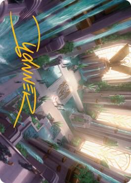 Spara's Headquarters Art Card (Gold-Stamped Signature) [Streets of New Capenna Art Series]