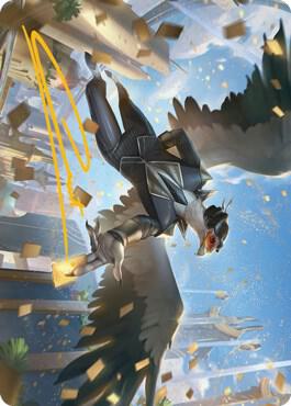 Skyboon Evangelist Art Card (Gold-Stamped Signature) [Streets of New Capenna Art Series]
