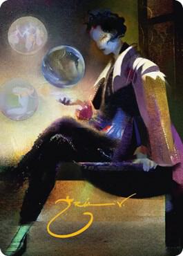 Obscura Interceptor Art Card (Gold-Stamped Signature) [Streets of New Capenna Art Series]