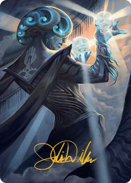 Queza, Augur of Agonies Art Card (Gold-Stamped Signature) [Streets of New Capenna Art Series]
