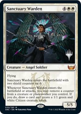Sanctuary Warden (Promo Pack) [Streets of New Capenna Promos]