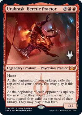 Urabrask, Heretic Praetor (Promo Pack) [Streets of New Capenna Promos]