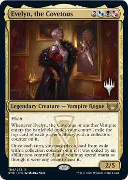 Evelyn, the Covetous (Promo Pack) [Streets of New Capenna Promos]