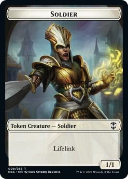 Soldier (09) // Cat Beast Double-Sided Token [Streets of New Capenna Commander Tokens]
