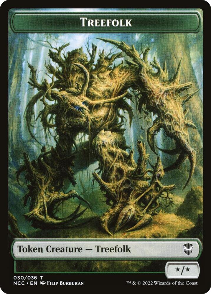 Treefolk // Spider Double-Sided Token [Streets of New Capenna Commander Tokens]