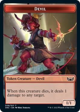 Devil // Wizard Double-Sided Token [Streets of New Capenna Tokens]