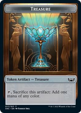 Treasure (017) // Spirit Double-Sided Token [Streets of New Capenna Tokens]