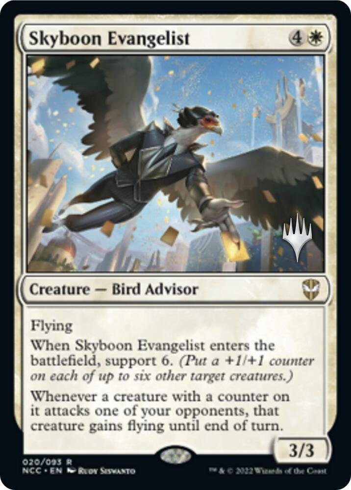 Skyboon Evangelist (Promo Pack) [Streets of New Capenna Commander Promos]