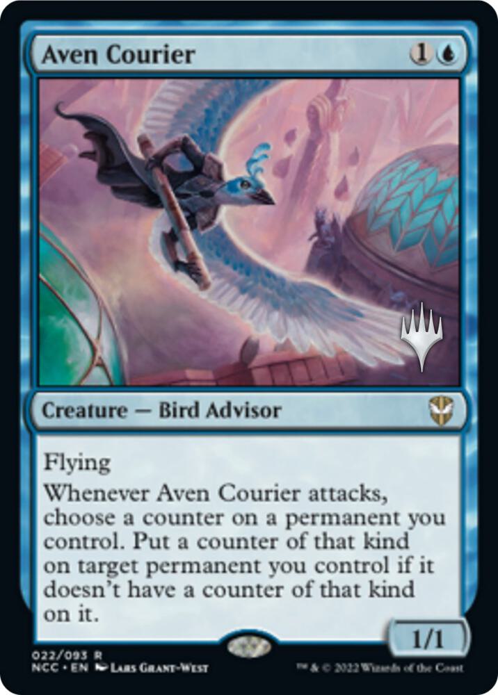 Aven Courier (Promo Pack) [Streets of New Capenna Commander Promos]
