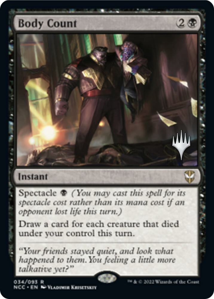 Body Count (Promo Pack) [Streets of New Capenna Commander Promos]