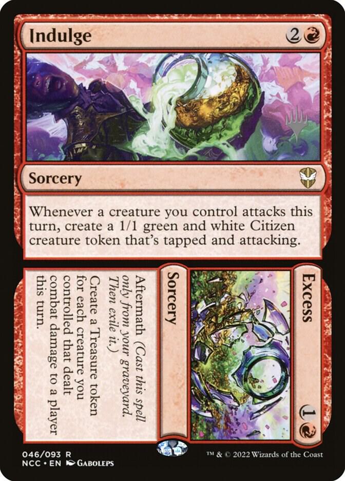Indulge // Excess (Promo Pack) [Streets of New Capenna Commander Promos]