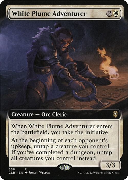 White Plume Adventurer (Extended Art) [Commander Legends: Battle for Baldur's Gate]