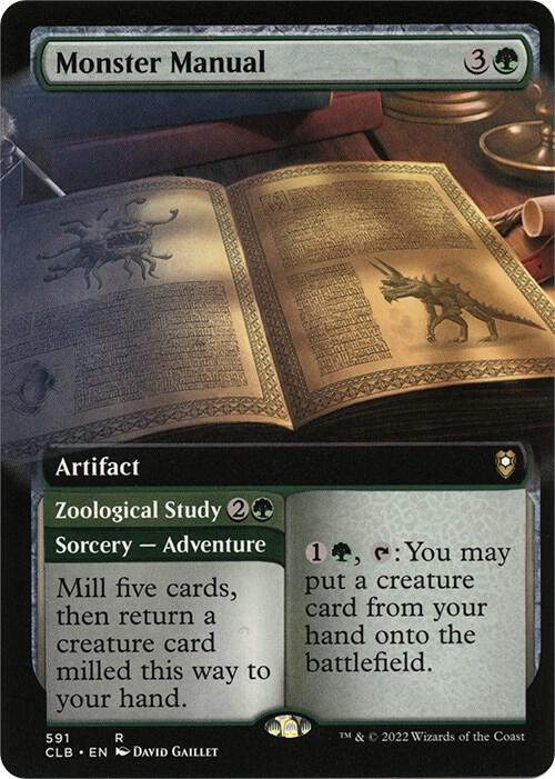 Monster Manual // Zoological Study (Extended Art) [Commander Legends: Battle for Baldur's Gate]