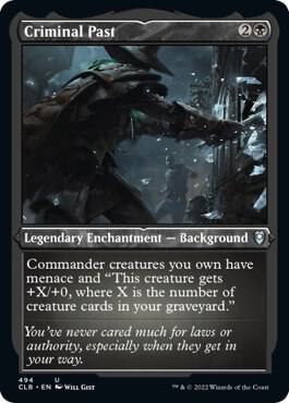 Criminal Past (Foil Etched) [Commander Legends: Battle for Baldur's Gate]