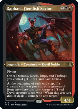 Raphael, Fiendish Savior (Foil Etched) [Commander Legends: Battle for Baldur's Gate]