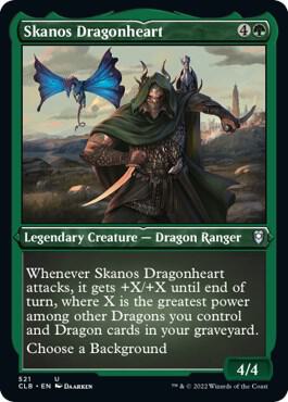 Skanos Dragonheart (Foil Etched) [Commander Legends: Battle for Baldur's Gate]