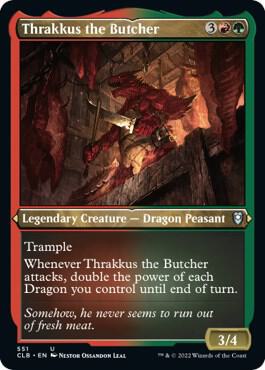 Thrakkus the Butcher (Foil Etched) [Commander Legends: Battle for Baldur's Gate]