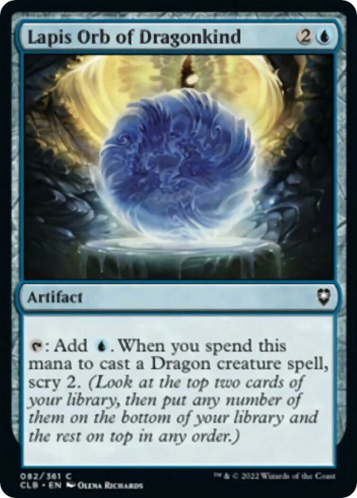 Lapis Orb of Dragonkind [Commander Legends: Battle for Baldur's Gate]