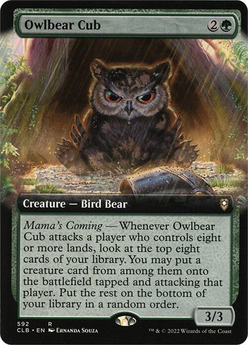 Owlbear Cub (Extended Art) [Commander Legends: Battle for Baldur's Gate]