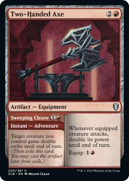 Two-Handed Axe // Sweeping Cleave [Commander Legends: Battle for Baldur's Gate]