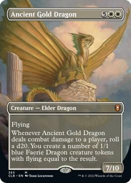 Ancient Gold Dragon (Borderless Alternate Art) [Commander Legends: Battle for Baldur's Gate]